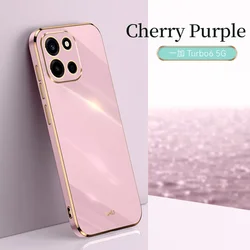 Enhanced Plating Colorfast Fashion Silicone Phone Case - Soft & Thin Back Cover for OnePlus Nord CE 6 (Cherry Purple)