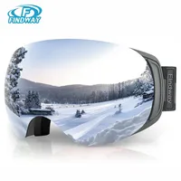 Findway Adult Magnetic Ski Goggles 100% UV400 Protection Anti-Fog Ski Board Goggles OTG Design for Teenagers of Both genders 1