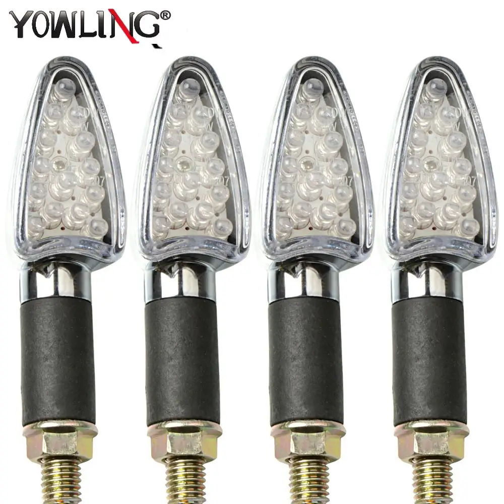 

Motorcycle Turn Signal Light Flexible 12 LED Turn Signals Indicators Blinkers Flashers for Kawasaki Ninja 250 ER6 ER6F Z250 Z800