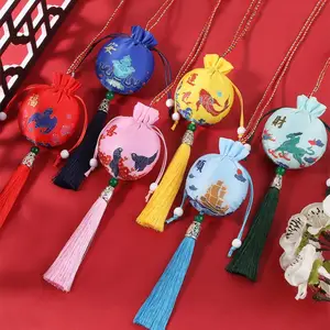 Tassel Women Sachet Antique Hanging Neck Small Pouch Chinese Style Sachet Pendant Car Hanging Coin Purse Children