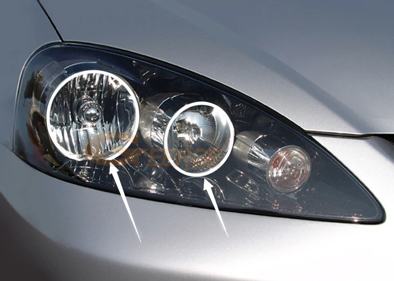 혼다 인테그라 DC5 아큐라 RSX 2005 2006 주간 주행등 블루투스 앱 멀티 컬러 울트라 브라이트 RGB LED 엔젤 아이즈 키트 헤일로 링