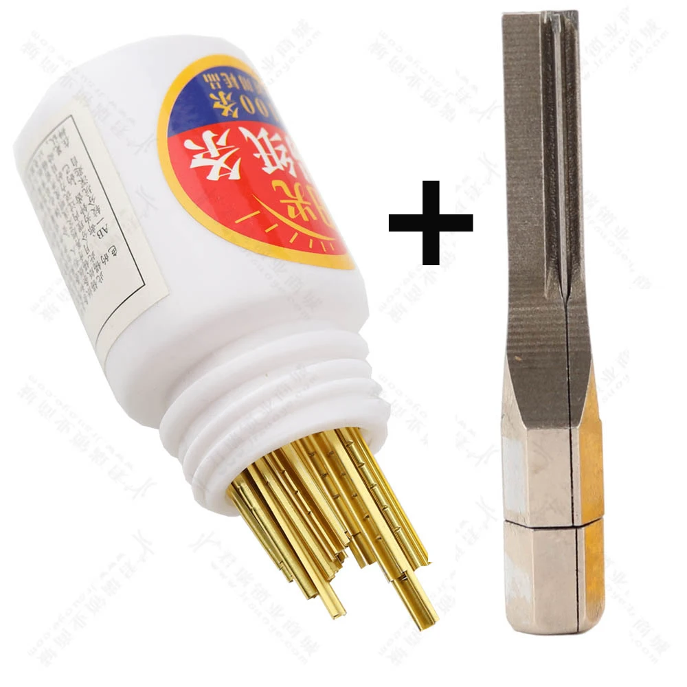 Tin Foil Key JMCKJ 100pcs Finished Tin Foil Strip Gold And Silver Tin Foil Key Consumables With AB Single Row Positive Slot Power Key