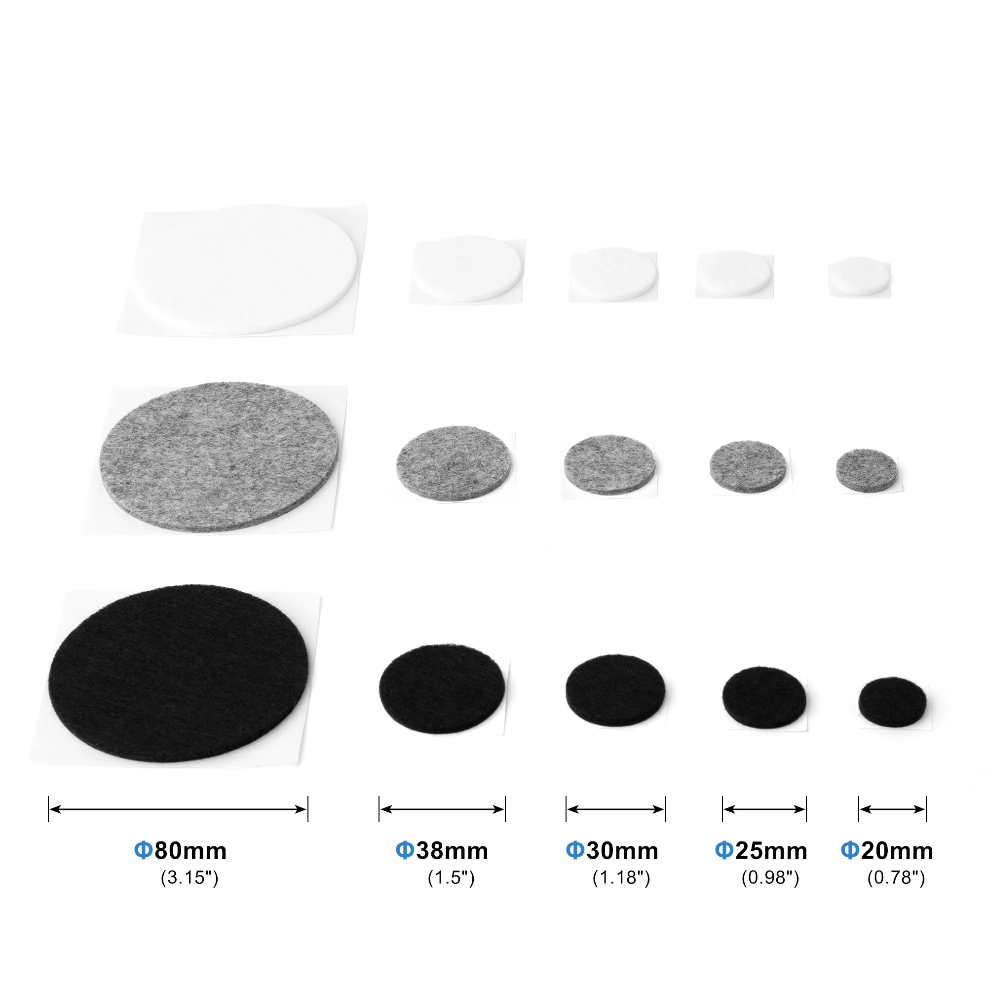 Ultra-Thick 3mm Felt Furniture Leg Pads – Self-Adhesive, Anti-Slip, Noise-Reducing Floor Protectors