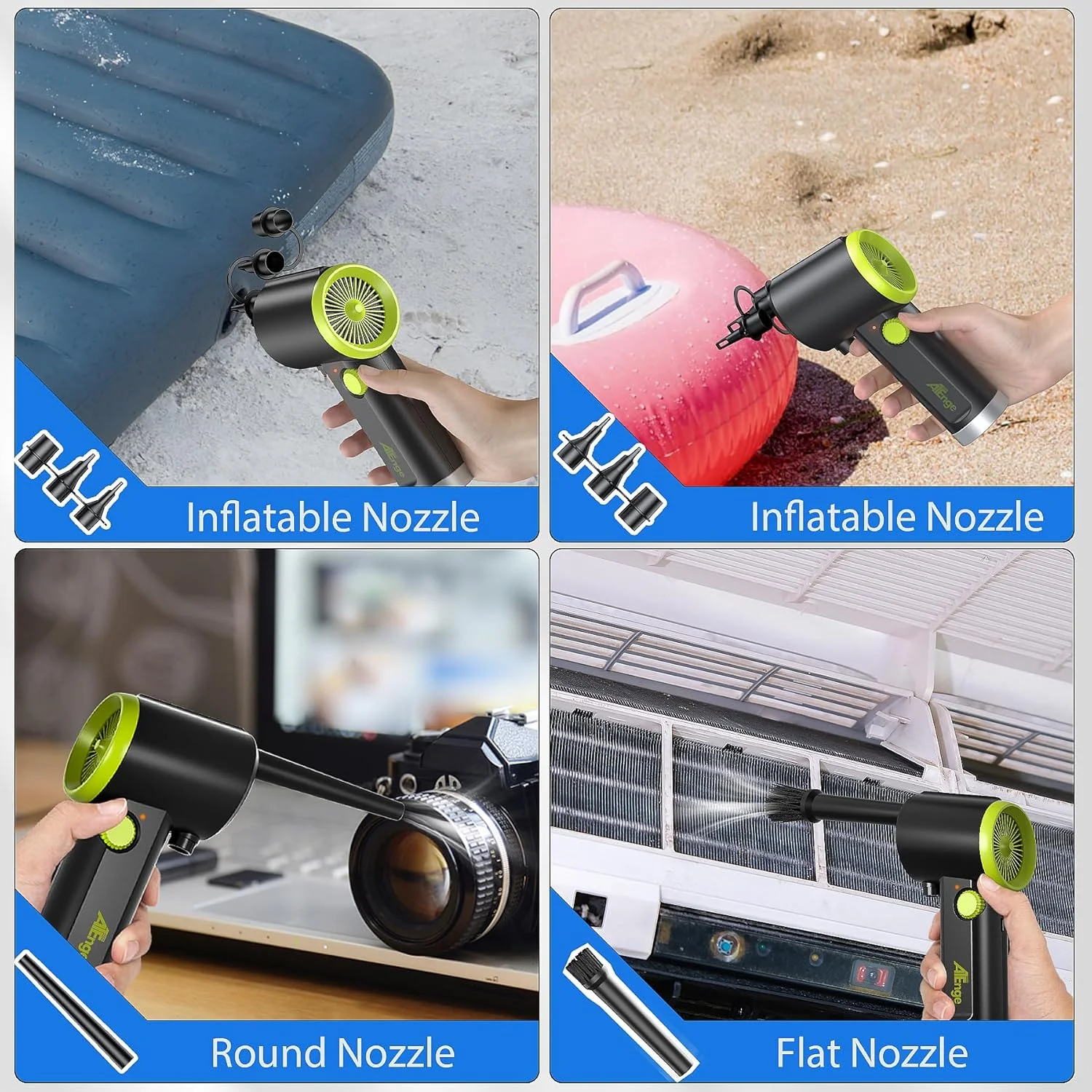 ATENGE Cordless Air Blower Keyboard Powerful Compressed Air Duster for PC Screen Car Cell Phone Cleaner Dust Removal
