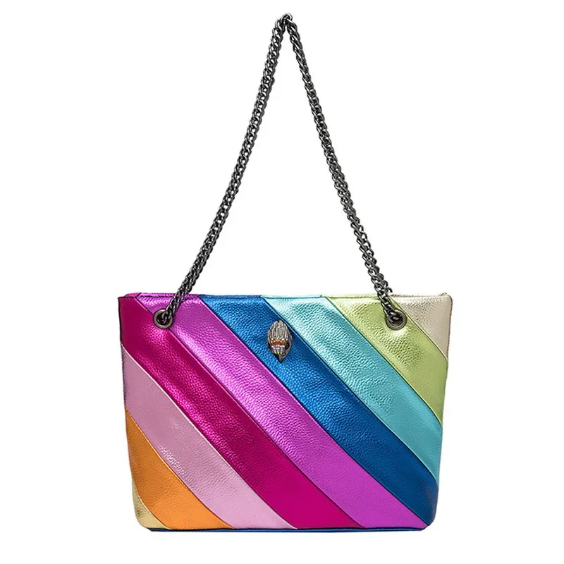 

KURT GEIGER London 2023 New UK Brand Rainbow Women Handbag Big Capacity Wave Pattern Eagle Head Bird Bag bags for women