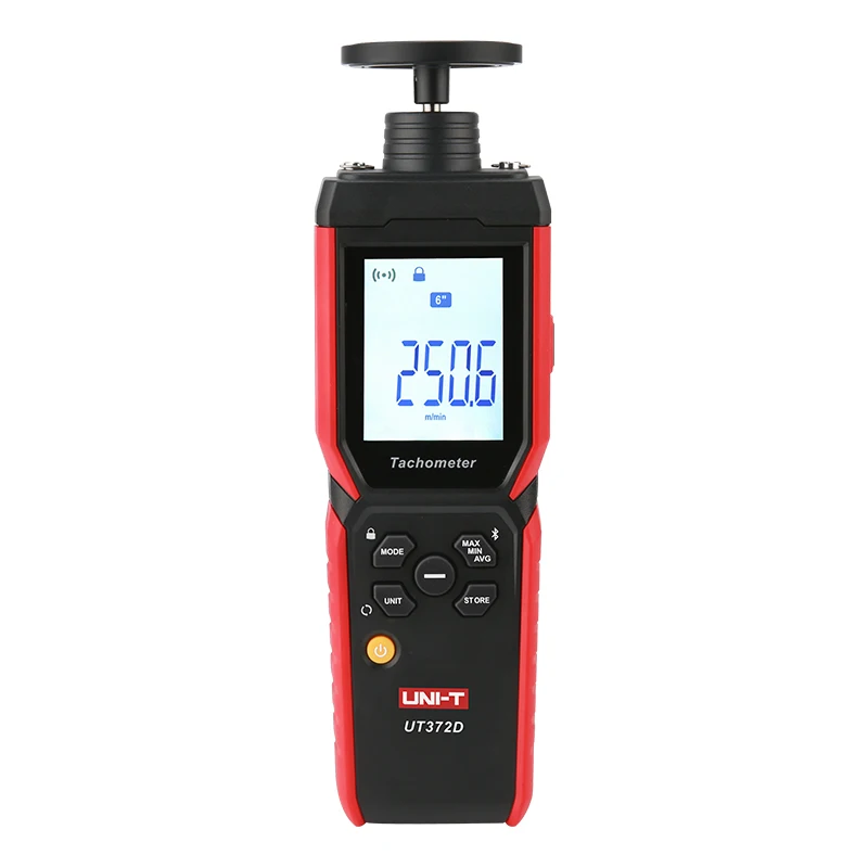 UNI-T UT372D 타코미터 디지털 RPM 미터 2 in 1 레이저 비접촉식 및 접촉식 타코미터 전문 회전 속도계