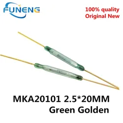 5PCS MKA20101 Golden    2.5*20MM Normally Open Magnetic Induction DIY Vibration-resistance Electronic NO switch For Arduino