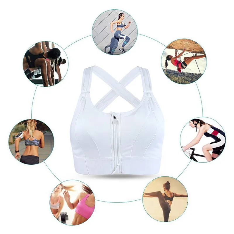 Women's Sports Bra Gathered Without Steel Ring Adjustable Belt