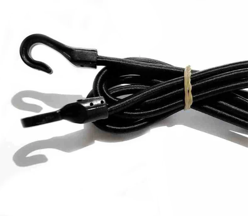 1m/1.5m/2m Heavy Duty Elastic Bungee Shock Cord Strap Stretch Plastic Hook Car Luggage Tent Kayak Boat Canoe Bikes Rope Tie