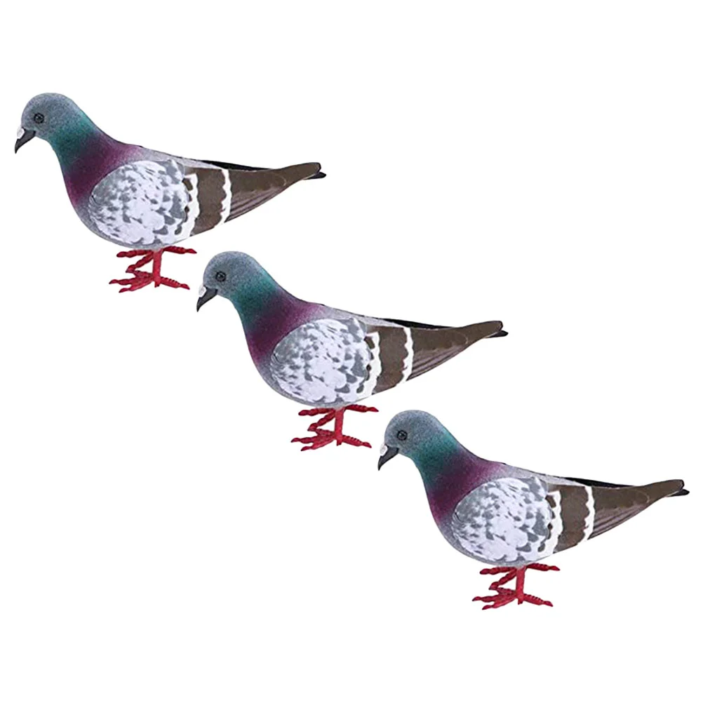 

3pcs Artificial Garden Foams Doves Statues Garden Doves Decoration Miniature Dove Statue