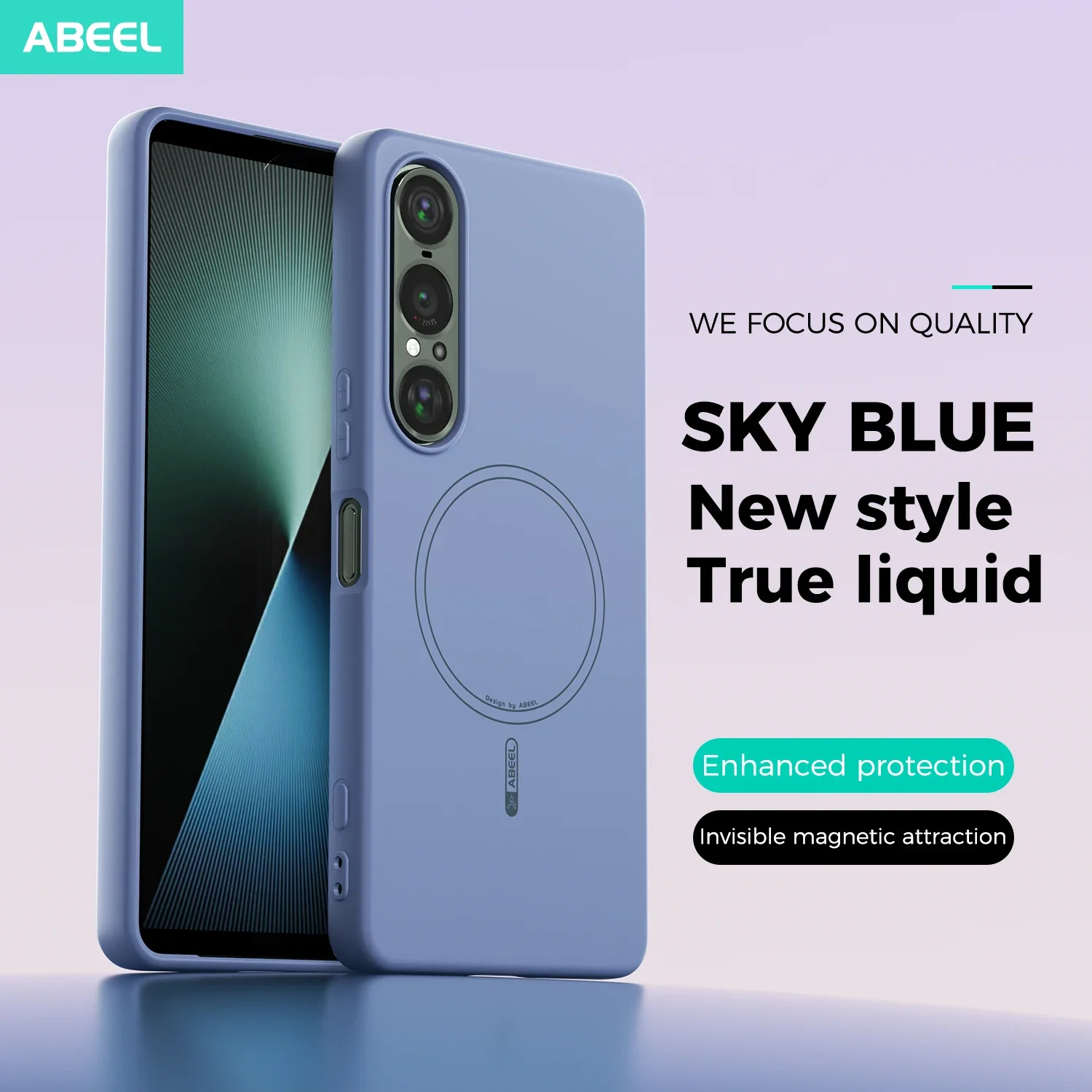 Silicone Magnetic Phone Case with Liquid Comfort and Flocking Protection