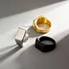 Jiayiqi Classic Frosted/Smooth Tops Men's Rock Punk Rings Cool Fashion Individuality Signet Ring For Women Man Party Jewelry 5