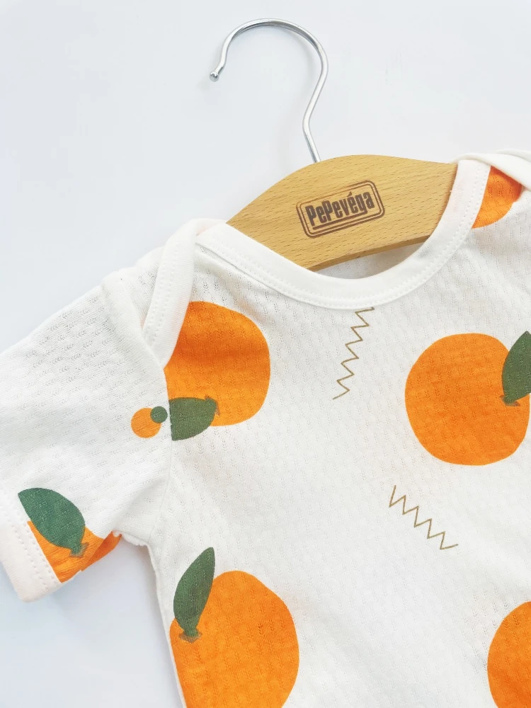 Baby clothes baby sleepsuit 3-24M infant baby girl bodysuit summer short sleeve cute fruit printed cotton knitted onesies comfort breathable romper
