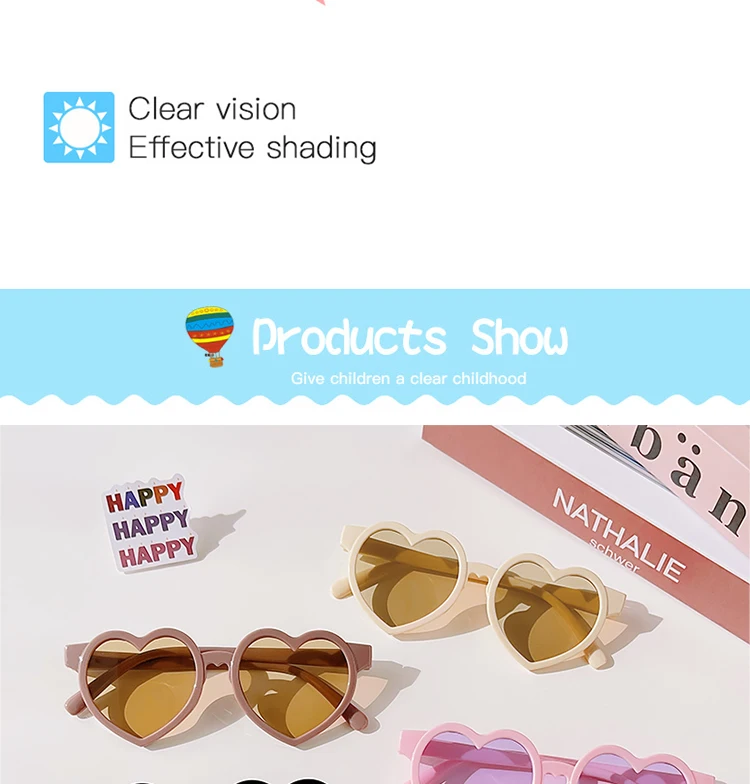 Kids Cartoon Sunglasses - Polarized UV400 Round Sun Glasses with Rabbit Ears