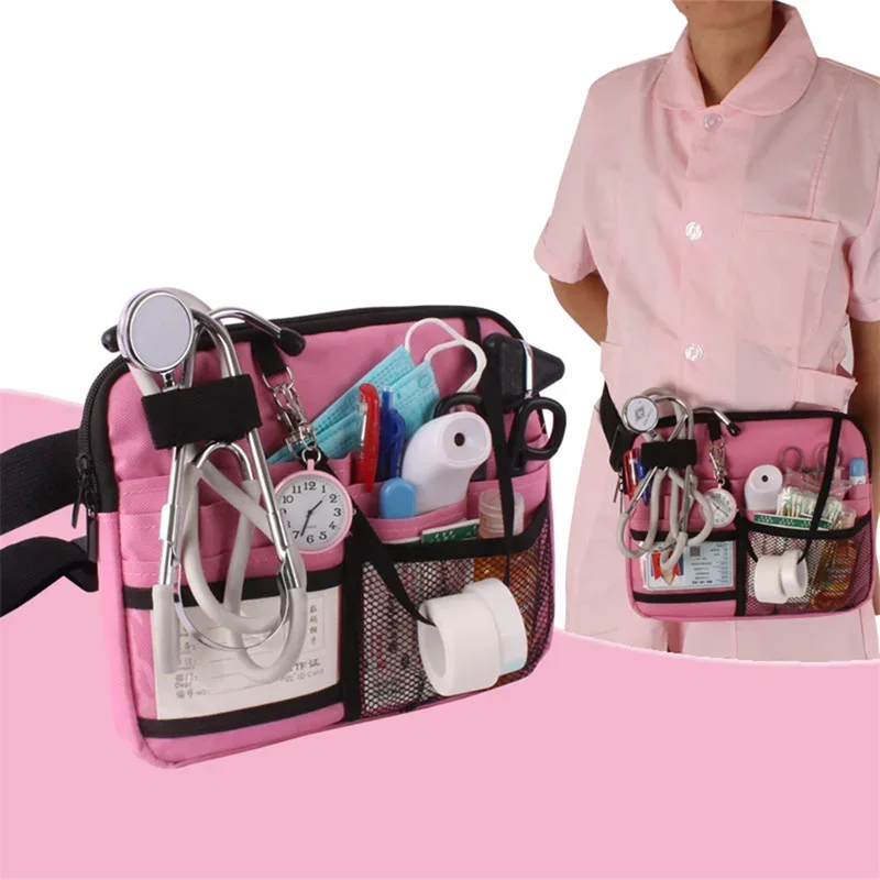 Nurse Fanny Pack Multi Pocket Waist Organizer Belt Adjustable Waist Strap Pouch Portable