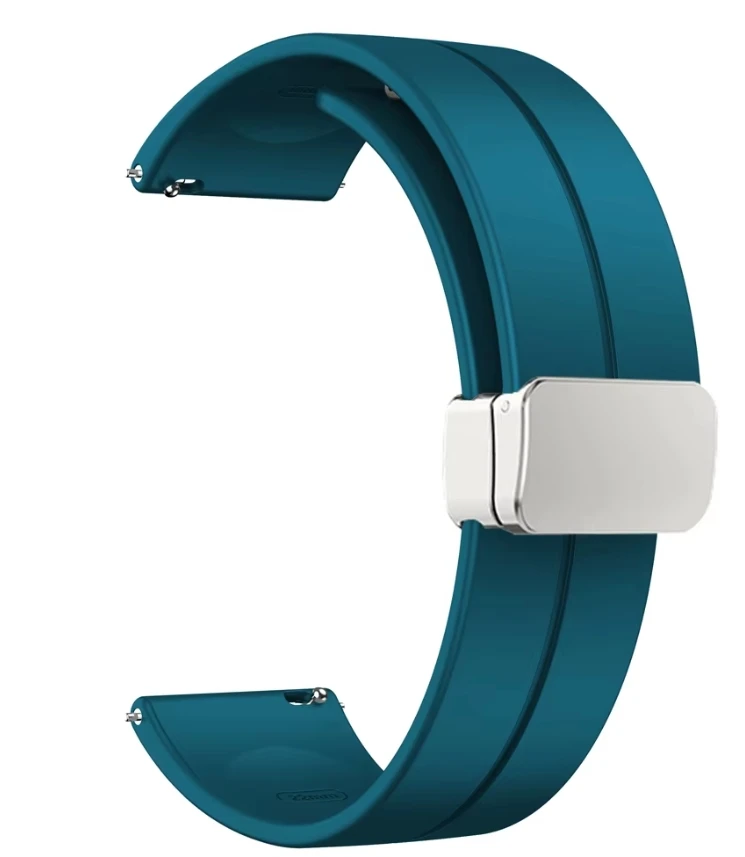 Magnetic Silicone Watch Strap, 22mm & 20mm Options, Universal Fit