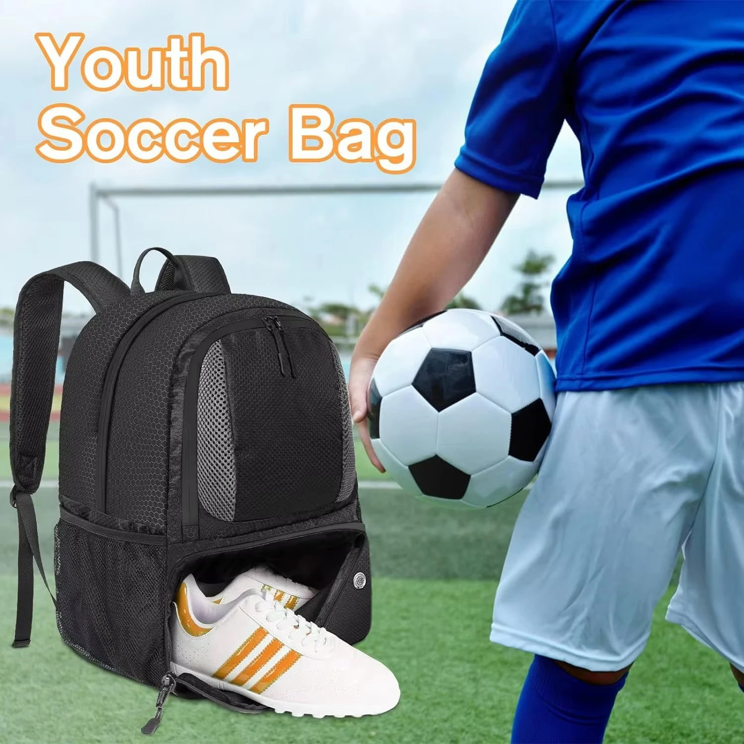 Outdoor Sport Gym Backpack Lightweight Football Bag Waterproof Sports Equipment Bags Suitable for Basketball Volleyball Bag 2