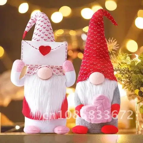 

Valentine's Day Faceless Doll Ornament Nordic Gnome Old Man Doll Valentines Day for Home Decoration Valentines Day Gifts Toys