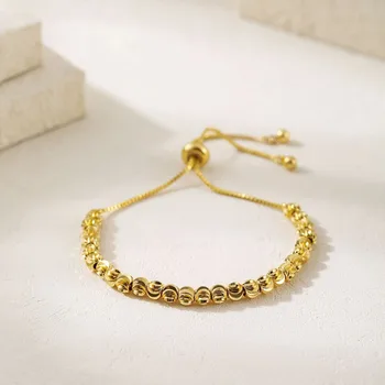 New Luxury Gold Color Bracelet - Stainless Steel Jewelry for Women, Hypoallergenic Gift & Party Bangles Accessories