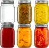 450ML  Regular-Mouth Glass Mason Jars with Metal Airtight Lids and Bands for Canning, Preserving, & Meal Prep 1