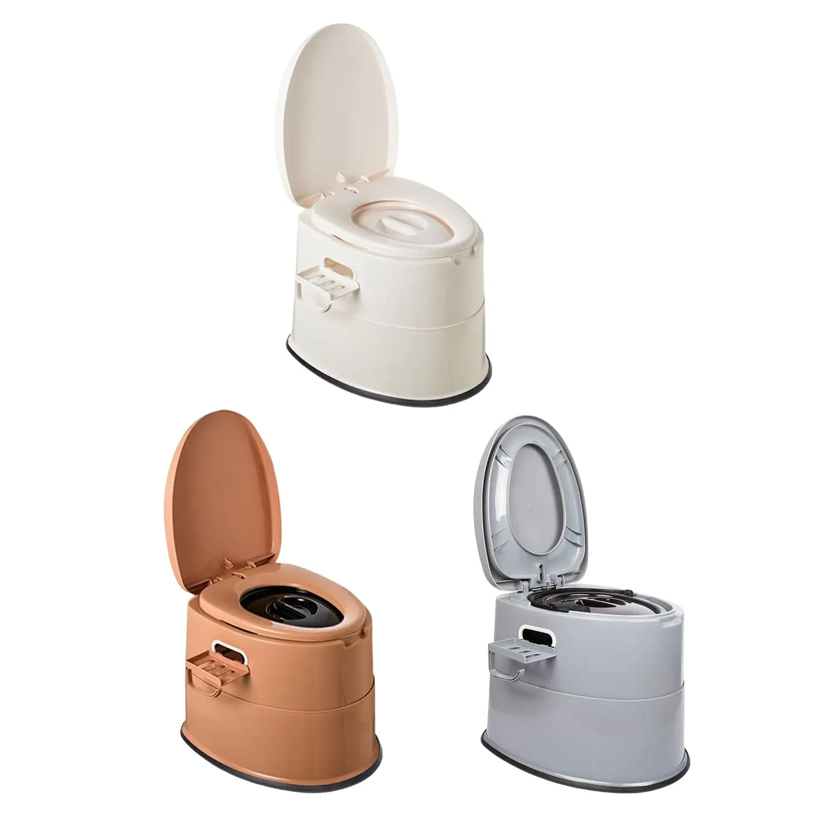 

Portable Camping Toilet with Lid and Toilet Paper Holder, Potty for Adults for Camping, Hiking, Fishing, Long Trips, Beach