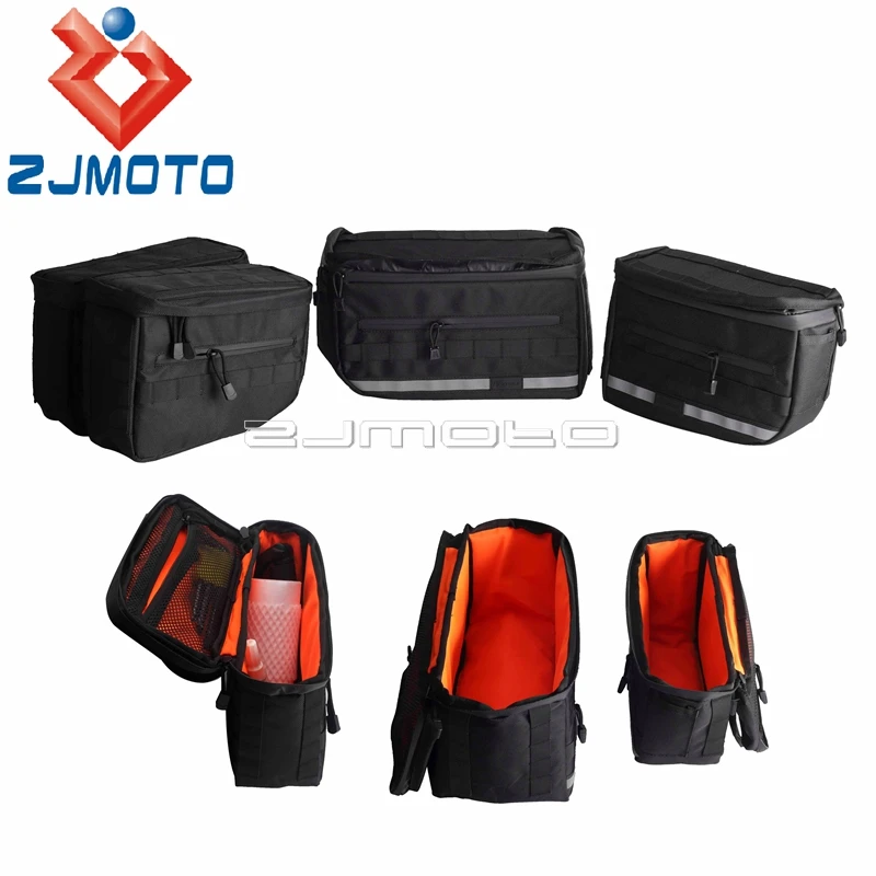 Club Style Essential Saddlebag Escape Bags Handlebar Tool Bag Luggage Pannier Throw Over Storage Bag For Harley Softail Classic