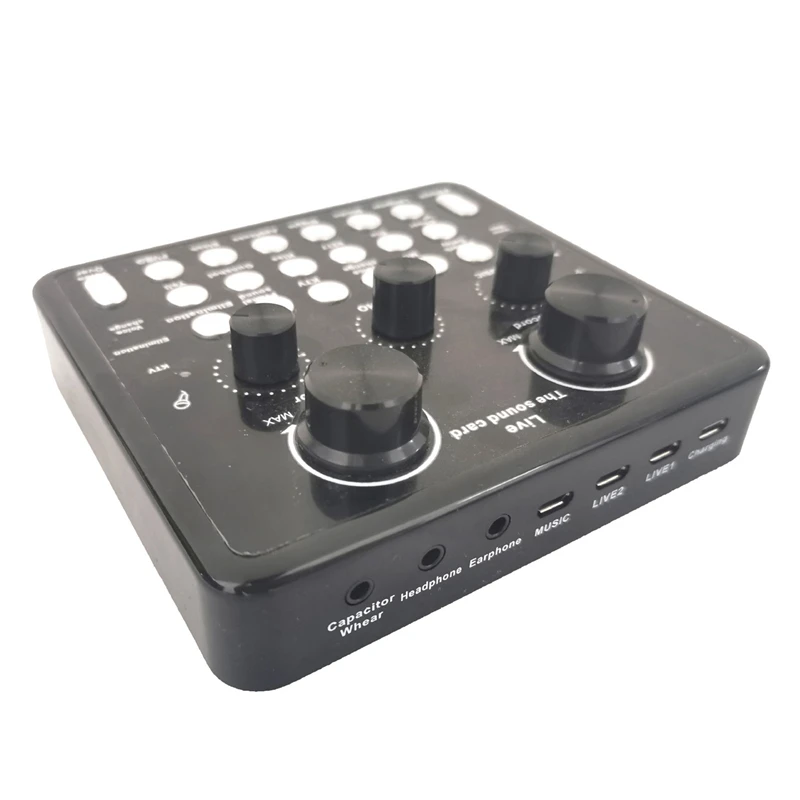 Mixer Voice Changer With Sound Card Voice Converter For Live Singing, Karaoke, Home Audio And Video