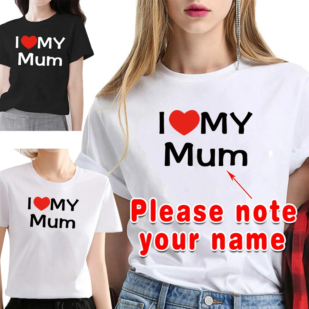 

Custom Any Name T-shirt Women New Summer Harajuku Round Neck Short Sleeve Tops All-match Shirts Tee Casual Comfortable Tshirts