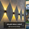 LED Outdoor Solar Wall Light Up And Down Luminous Garden Lamp Villa Courtyard Porch Street Decorative Lighting Wall Washer Light 1
