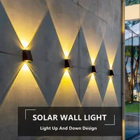 LED Outdoor Solar Wall Light Up And Down Luminous Garden Lamp Villa Courtyard Porch Street Decorative Lighting Wall Washer Light 1