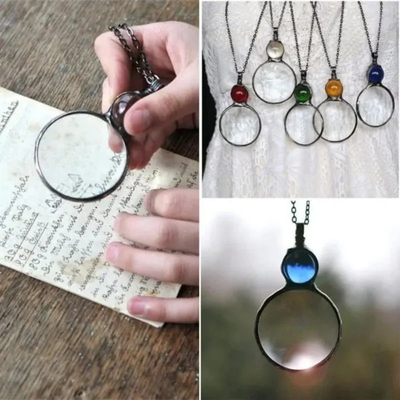 Hanging Loupe Magnifying Glass Reading Inspection Coins Pendant Newspaper  Books - AliExpress