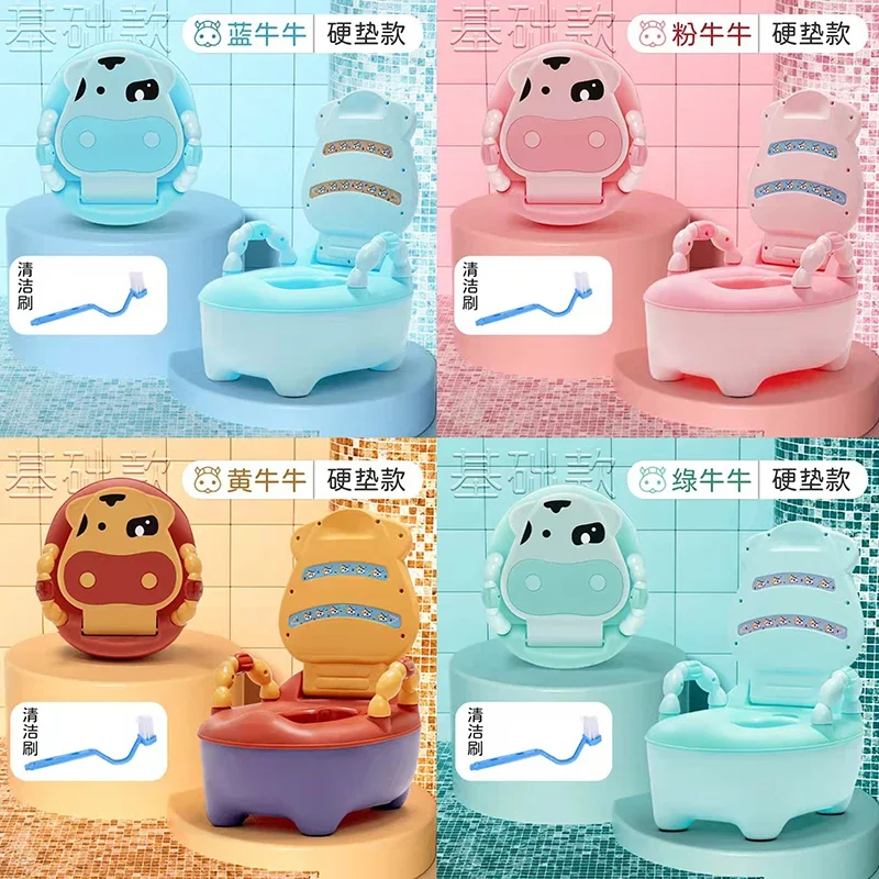 Baby Potty Toilet Training Seat Household Household Thickening Urinal Cute Cartoon Cow Type Potty Children's Toilet Supplies 6