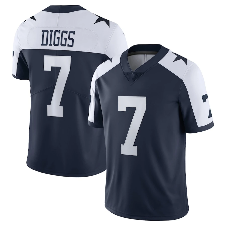 thumbnail image 1 of Camisetas de fútbol bordadas personalizadas de Dallas para hombres, mujeres y jóvenes, camisetas de fútbol de Lamb Parsons Prescott, 1 of 5