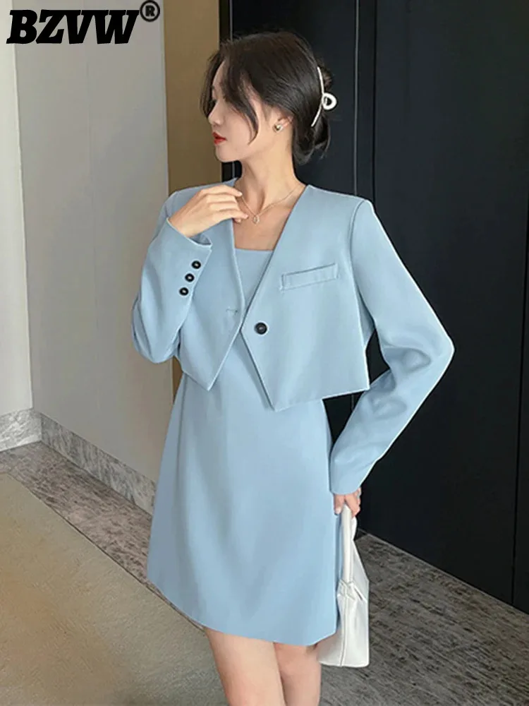 

Новинка весна-лето 2024, модный Блейзер BZVW, платье-слинг для женщин, свободная повседневная Темпераментная Женская одежда 25X6001