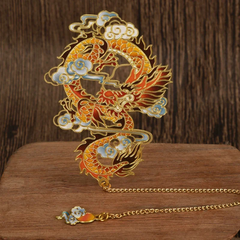 Metal Bookmark Chinese Style Retro Animal Shape Metal Bookmark