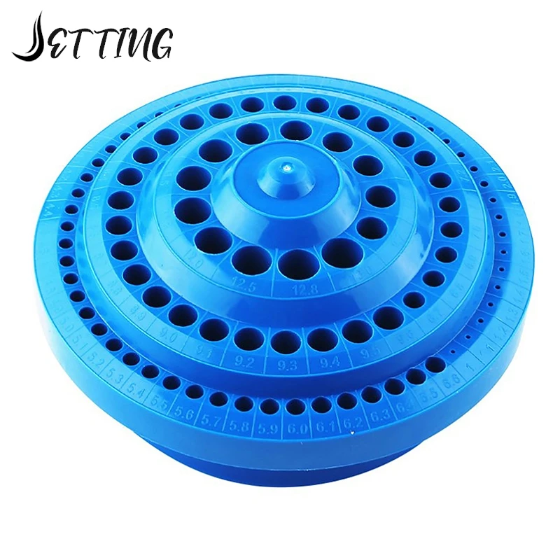 

Лидер продаж, 1 шт., круглая пластиковая твердая буровая установка, 100 шт., 1-13 мм, пластиковый органайзер с голубым отверстием, контейнер
