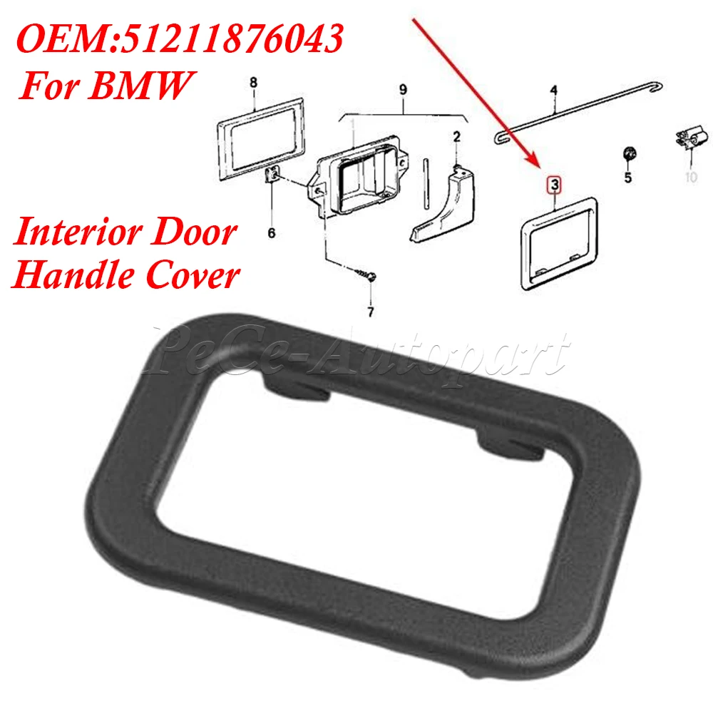 Per Bmw E30 E28 E24 E23 318I 325E 325I 325Is 524Td 528E 533I 633Csi Access Car Interior Door Maniglia Copertura Trim Bezel 51211876043