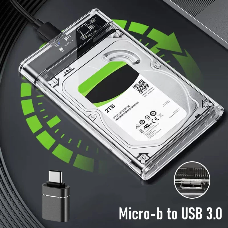 USB 3.0 HDD Enclosure 2.5 inch SATA SSD Hard Drive Case 5Gbps Transfer Speed Mobile External Housing Harddisk Boxs Cable external hard drive case,ssd enclosure,external hard drive box,hard disk case,hard drive enclosure,hdd case enclosure