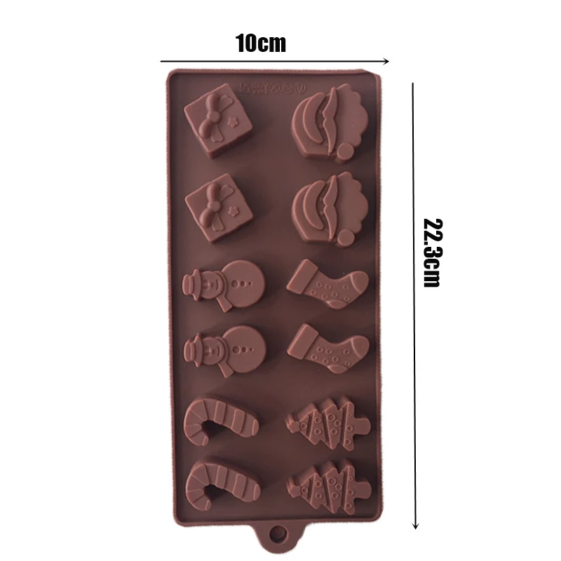 Christmas Silicone Chocolate Mold 3D Shapes Baking Candy Molds Non-stick  Pure Silicone Mold For Chocolate, Fat Bombs, Cake Decor
