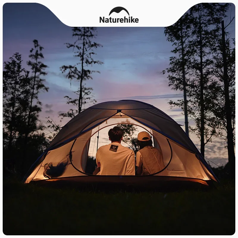 Naturehike-Camping Ultralight Tent, Portable, Rainproof, Sun Protection, 2-3 People, Hiking, CNK2300ZP024