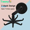 Upgraded Rotating 7 Claw Hook With Multi-functional Punch Free Stick Hook Kitchen Storage 360 Degree Traceless Hook For Home Use 1