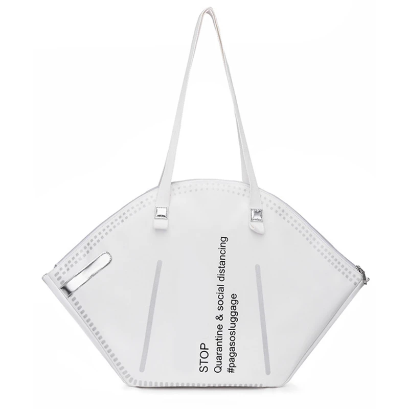 Fashion Women Large Mask Shopping Tote Bag Casual Daily Shoulder Handbag Home Storage Grocery Bags for Girls Lady