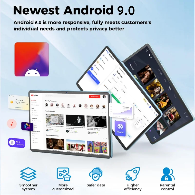 10.1 INCH K30 Android 9.0 Tablet PC RAM 2GB ROM 32GB MTK9863 Quad-Core 1.3GHz WIFI 1280*800 IPS Screen Dual Camera 2