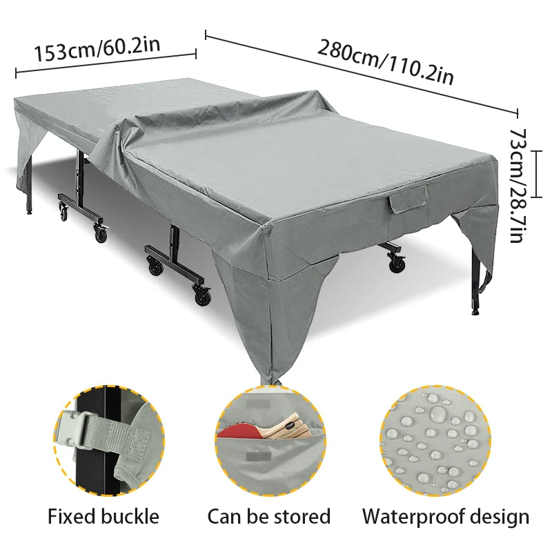190T/210D Ping Pong Table Cover Outdoor Indoor Waterproof Tennis Table Cover Storage Protect Dustproof Protector Furniture Case table tennis cover