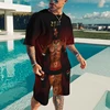2023 Rap Singer 2pac Trendy Men T Shirt Set 3D Print Tupac Hip Hop Streetwear Oversize O-Neck Short Sleeve Tshirts Fashion Cloth 2