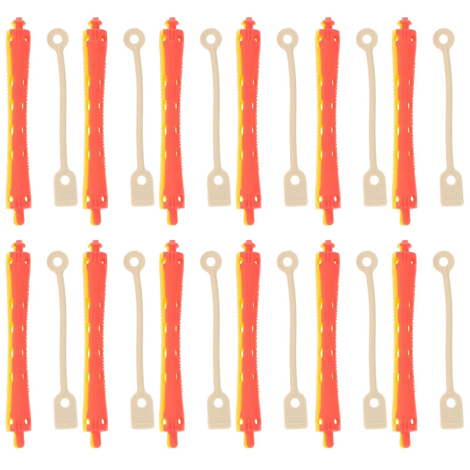 

24 Pcs Hollow Roll with Rubber Band Barber Perm Rods Hairdressing Tool Roller for Short Plastic