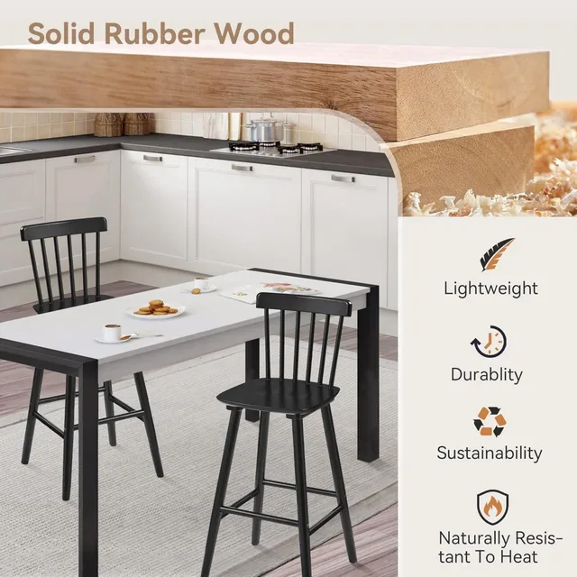 Windsor Wooden Bar Stools 3