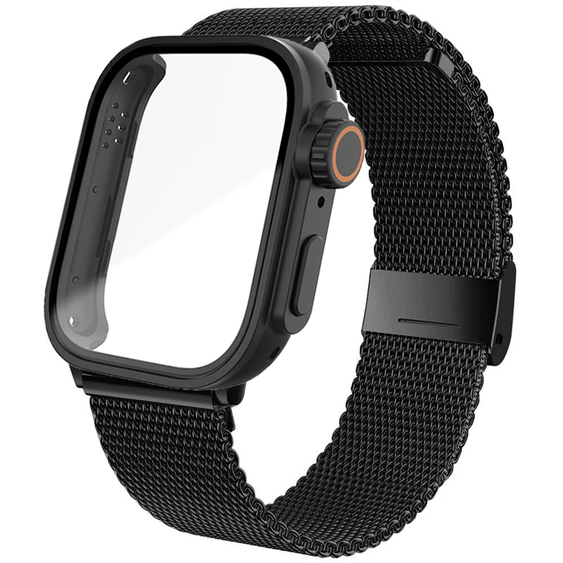 Versatile Stainless Steel Milanese Bracelet with Protective Case