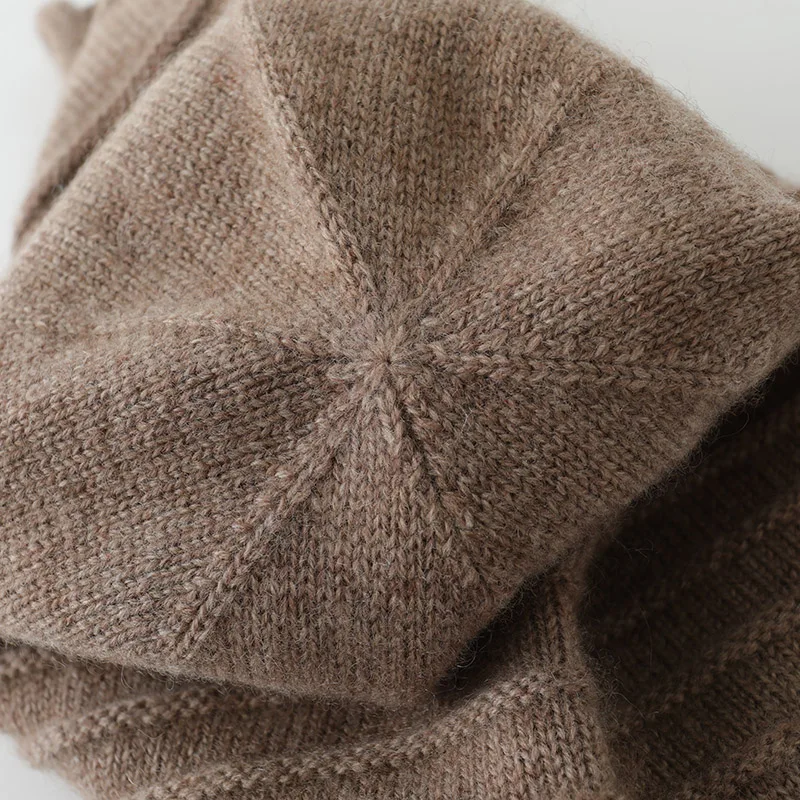 Women Slouch Beanies Skullies High Quality Female Solid Cashmere Wool Knit Beanie Hat Girl Winter Warm Bonnet Outdoor I3034067