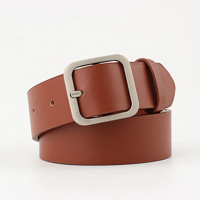 

New Women Fashion Leather Belt Buckle Belts Women and men Waist Belt Thin Black Buckle Leather Belt A18